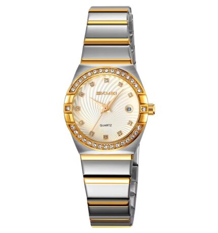 SKMEI Crystal – Modèle 2342 Doré Argenté